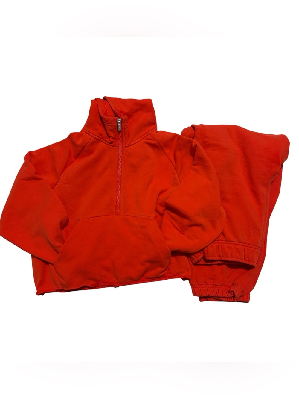 Athleta Sweat Set in Red/Orange